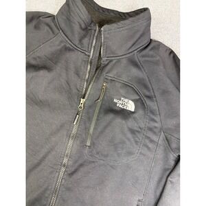 The North Face Softshell Jacket Mens Large Fleece Lined Coat Black Full Zip